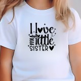 Tricou cadou alb big sister cea mai buna sora varsta 5-6 ani