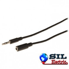 Cablu audio Jack stereo 3.5 mm tata - 3.5 mm mama 10 m negru Valueline foto