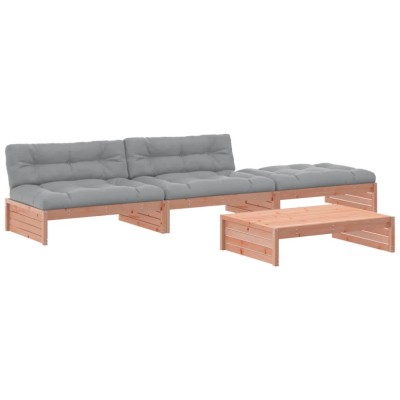Set mobilier de gradina cu perne, 4 piese, lemn masiv douglas foto