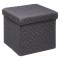 Taburet pliabil 5Five patrat cu spatiu de depozitare, MDF, 31x31x31 cm, gri inchis