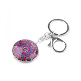 Breloc pentru chei Mandala 3.5 cm, Rosu