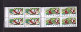 ROMANIA 2002 LP 1597 CRACIUN BLOCURI DE 4 TIMBRE MNH, Nestampilat