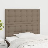 VidaXL Tăblii de pat, 2 buc, gri taupe, 80x5x78/88 cm, textil 3116744