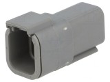 Conector DTM 6 PIN Mufă-Cablu Gri IP68
