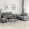 vidaXL Set de canapele, 3 piese, gri &icirc;nchis, textil