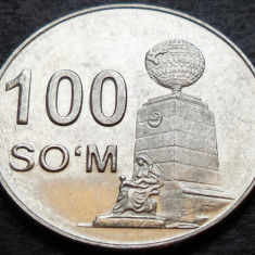 Moneda exotica 100 SOM - UZBEKISTAN, anul 2018 * cod 501 A