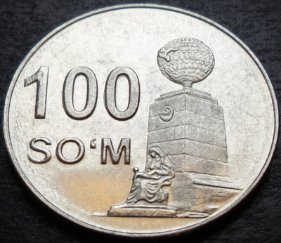 Moneda exotica 100 SOM - UZBEKISTAN, anul 2018 * cod 501 A foto