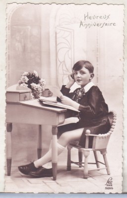 bnk cp Franta - Felicitare interbelica - 1934 foto