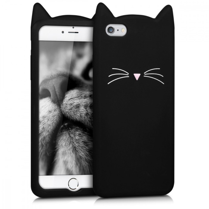 Husa pentru Apple iPhone 6 Plus / iPhone 6s Plus, Silicon, Negru, 44038.01