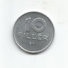 (No2) moneda-UNGARIA -10 FILLER 1980