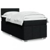 VidaXL Pat box spring cu saltea, negru, 80x200 cm, textil 3286890