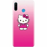 Husa silicon pentru Huawei P30 Lite, Cute Pink Catty