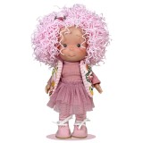 Papusa Nines D'Onil, Colectia Little Pippa, Pippa Pink Wool, cu miros de