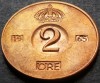 Moneda 2 ORE - SUEDIA, anul 1965 *cod 4649 A - excelenta, Europa