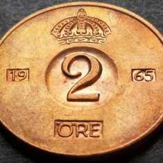 Moneda 2 ORE - SUEDIA, anul 1965 *cod 4649 A - excelenta