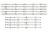 Set barete led , Televizor LG 50 inch , 5 barete cu 5 led-uri si 5 barete cu 4 led-uri