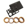 Set Autoaparare IdeallStore: Rozeta Extensibila, Card Supravietuire, Husa, Otel Inoxidabil, Auriu