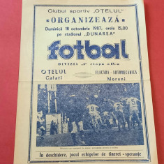 Program meci fotbal OTELUL GALATI - FLACARA MORENI (18.10.1987)