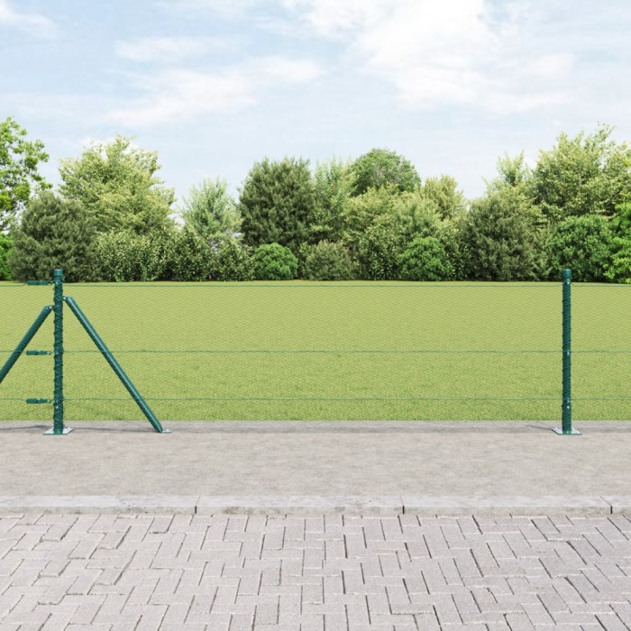 vidaXL Gard Hexagonal Verde 0.6x10 m Oțel