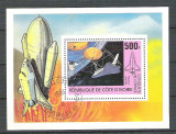 C&ocirc;te d&#039;Ivoire 1981 Space, perf. sheet, used R.011, Stampilat