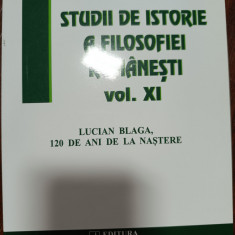 Studii de istoria filosofiei romanesti vol. XI