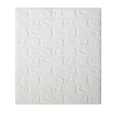 Tapet 3D ALB caramida in relief, Autoadeziv , 77x70 cm foto