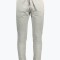 Pantaloni sport barbati cu talie elasitica din bumbac cu logo brodat gri