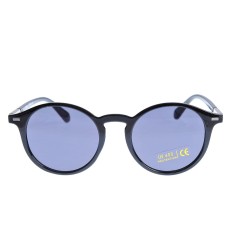 Ochelari de soare negri cu lentile rotunjite