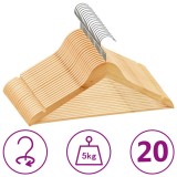 Cumpara ieftin Set de umerase anti-alunecare, 20 buc., lemn esenta tare