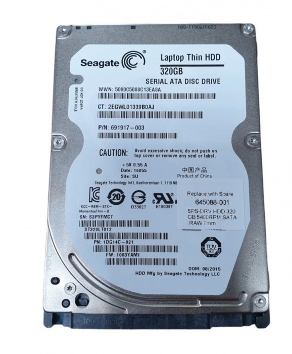 Hard disk laptop Seagate Thin, 2.5&quot;, 320GB, 16Mb, SATA - 320LT012