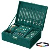 Set Cutie bijuterii Verde, cheita, doua etaje, eleganta, material catifelat, cadou Bratara energetica aromaterapie, 7 Chakre, roca vulcanica, Oem
