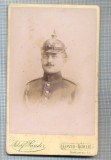 W78 FOTO CABINET-MILITAR IN TINUTA DE EPOCA-FOTOGRAF ADOLF SANDER-LEIPZIG-GOHLIS