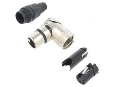 Mufă XLR Mamă 4 Pin 90&deg; Rotativ pe Cablu