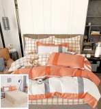 Cumpara ieftin Lenjerie Pat Spurs Sf126, Bumbac, 4 Piese, Fara Elastic, Bej, Portocaliu