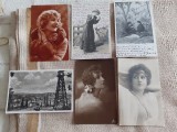 LOT CARTI POSTALE PERIOADA INTERBELICA, 5+1, 2 CIRCULATE SI 4 NECIRCULATE