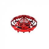 Cumpara ieftin Mini drona OZN, disc zburator interactiv cu senzori infrarosu lumina led, rosu , teleMAG