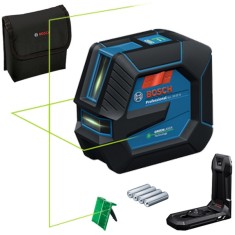 Bosch GLL 20-22 G - Nivela laser cu linii 20 m +/-0.3 mm/m 2 linii laser fascicul verde suport perete geanta textila
