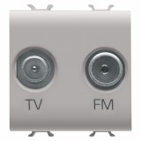 Priza TV+FM 2M Gewiss Chorus bej satinat MAT GW13381