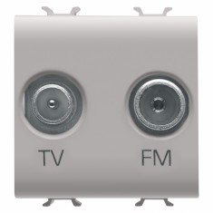 Priza TV+FM 2M Gewiss Chorus bej satinat MAT GW13381