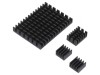 Radiator Aluminiu Negru Raspberry Pi 4 B - Set 3 Buc.