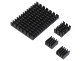 Radiator Aluminiu Negru Raspberry Pi 4 B - Set 3 Buc.