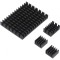 Radiator Aluminiu Negru Raspberry Pi 4 B - Set 3 Buc.