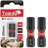 Set biti de impact H6, 25 mm S2, 2 bucati, Tvardy T00186-25-2