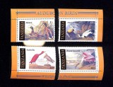 Tanzania &ndash; Set 4 timbre MNH Audubon Birds, păsări sălbatice, Wildlife in Peril
