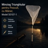 Minciog Triunghiular pentru Pescuit, cu M&acirc;ner, Model 50107-1
