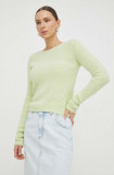 Cumpara ieftin American Vintage pulover din amestec de lana femei, culoarea verde, light