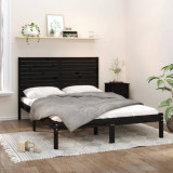 VidaXL Cadru de pat King Size, negru, 150x200 cm, lemn masiv