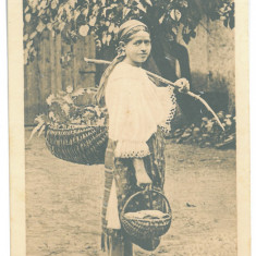 4694 - Sibiu, ETHNIC woman, Romania - old postcard - unused - 1917