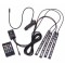 Set 4 benzi LED auto, RGB, telecomanda si functie sonora