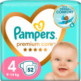 Pampers Premium Care Scutece pentru copii Premium Care numărul 4, 9-14kg, 52 buc